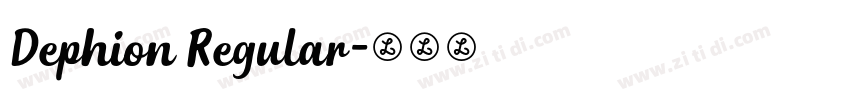 Dephion Regular字体转换